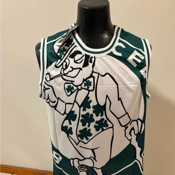 Boston Celtics Larry Bird # 33 Jersey Green/White , Unisex - Picture 8 of 12